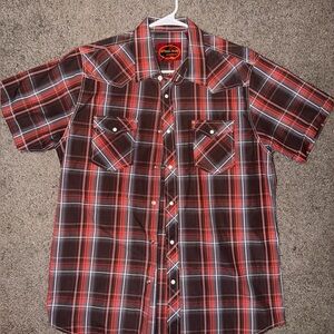 Attrak jeans western dress shirt men's large